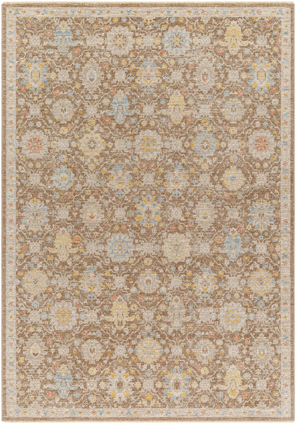 Avant Garde AVT-2376 9' x 12'2" Machine Woven Rug AVT2376-9122  Dark Brown, Taupe, Medium Gray, Light Olive Surya