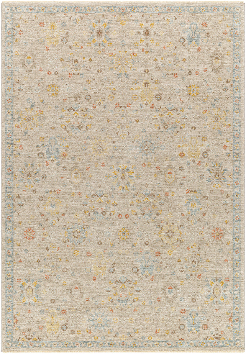 Avant Garde AVT-2377 9' x 12'2" Machine Woven Rug AVT2377-9122  Taupe, Medium Gray, Light Olive, Dark Brown Surya