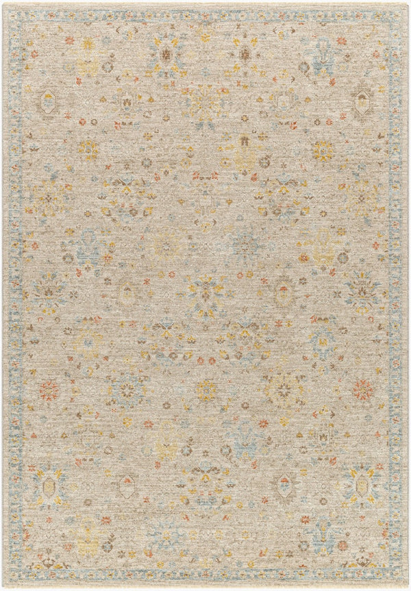 Livabliss Avant Garde Traditional Polyester Area Rug with Fringe Border for Large Living Rooms Taupe, Medium G 2'7" x 7'3" AVT2377-2773