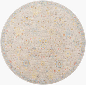 Livabliss Avant Garde Traditional Polyester Area Rug with Fringe Border for Large Living Rooms Taupe, Medium G 7'10" x 7'10" AVT2377-710RD