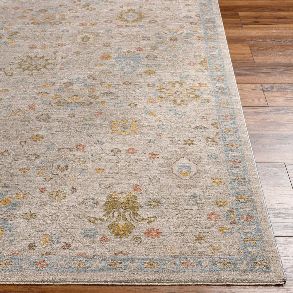 Livabliss Avant Garde Traditional Polyester Area Rug with Fringe Border for Large Living Rooms Taupe, Medium G 7'10" x 7'10" AVT2377-710RD
