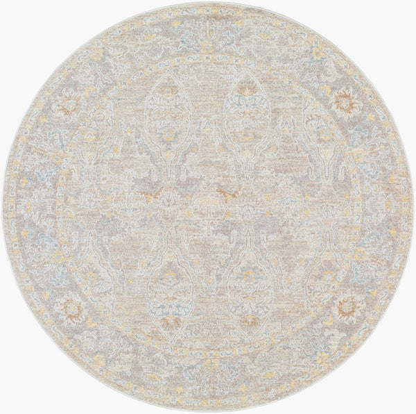 Livabliss Avant Garde Traditional Polyester Area Rug for Living Room and Dining Space Charcoal, Light 6'7" x 6'7" AVT2378-67RD