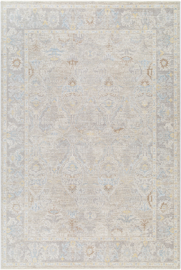 Avant Garde AVT-2378 7'10" x 10'2" Machine Woven Rug AVT2378-710103  Charcoal, Light Slate, Cream, Dark Blue, Light Brown, Olive Surya