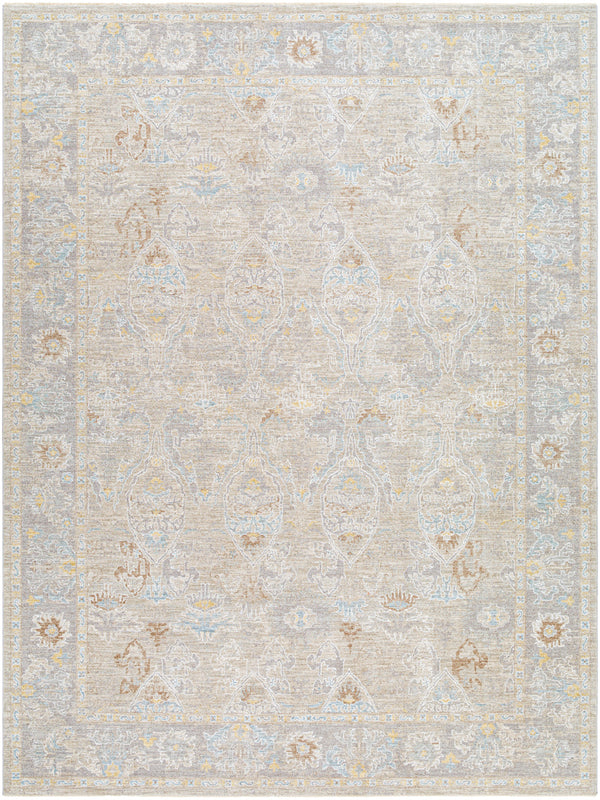 Avant Garde AVT-2378 9' x 12'2" Machine Woven Rug AVT2378-9122  Charcoal, Light Slate, Cream, Dark Blue, Light Brown, Olive Surya