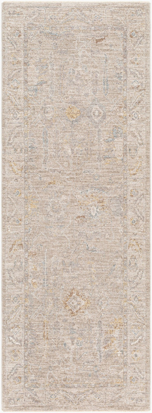 Livabliss Avant Garde Turkish Polyester Area Rug Traditional Pattern for Entryway or Bedroom Charcoal, Light 2'7" x 7'3" AVT2379-2773
