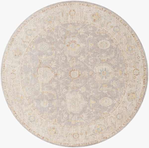 Livabliss Avant Garde Traditional Polyester Area Rug for Large Living and Dining Spaces Charcoal, Light 6'7" x 6'7" AVT2380-67RD