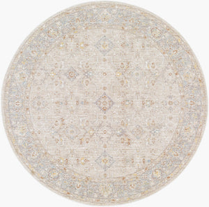 Livabliss Avant Garde Polyester Square Area Rug with Fringe Trim for Living and Dining Rooms Light Slate, Ch 7'10" x 7'10" AVT2381-710RD