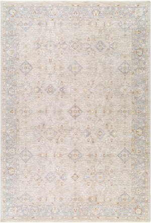 Avant Garde AVT-2381 7'10" x 10'2" Machine Woven Rug AVT2381-710103  Light Slate, Charcoal, Cream, Light Brown, Dark Blue, Olive Surya