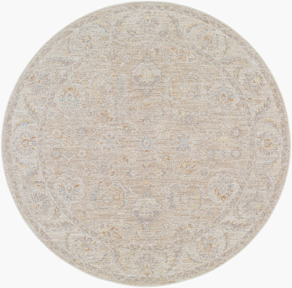Livabliss Avant Garde Traditional Fringe Area Rug Polyester Woven for Large Living Spaces Charcoal, Light 7'10" x 7'10" AVT2382-710RD