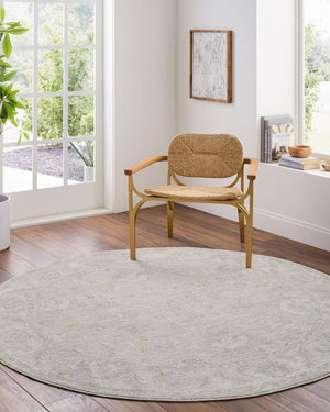 Livabliss Avant Garde Traditional Fringe Area Rug Polyester Woven for Large Living Spaces Charcoal, Light 6'7" x 6'7" AVT2382-67RD