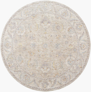 Livabliss Avant Garde Traditional Fringe Area Rug Polyester Woven for Large Living Spaces Charcoal, Light 6'7" x 6'7" AVT2382-67RD