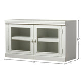 Parker House Premier Alpine 43 In. X-Pandable Console Cottage White Poplar Solids / Ash Veneers EPAL#15X