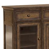 Revival Row 3-Drawer Buffet with Cabinet Doors Brown with Village Lane Finish P348302 Pulaski Furniture