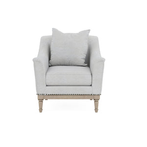 A.R.T. Furniture Magritte Accent Chair In Cream Chenille - Timeless Camel Back Design With Washed Maple Finish Beige Rubberwood Solids,Foam,Fabric,Metal 528503-5851aa