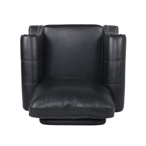English Elm Club Chair Faux Leather Deep Seat Lounge with Dark Birch Legs for Living Room 71403.00PUMDNT