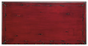 Hooker Furniture Red Bombe Chest With Distressed Hand-Painted Red Finish, Bombe Silhouette & Five Spacious Drawers For Timeless Storage 5102-85001