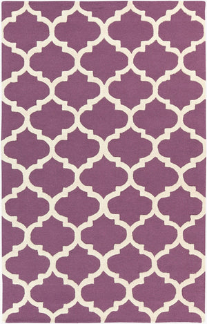 Surya Pollack 8' X 8' Handmade Wool Rug - Rustic Charm, Cozy Vibes, Durable Medium Pile, Spot Clean Only Mauve Wool Awah2031-913