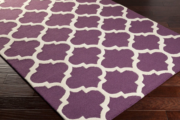 Surya Pollack 8' X 8' Handmade Wool Rug - Rustic Charm, Cozy Vibes, Durable Medium Pile, Spot Clean Only Mauve Wool Awah2031-913