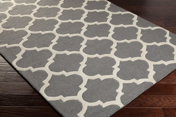 Surya Pollack 8' X 8' Handmade Wool Rug - Rustic Charm, Cozy Vibes, Durable Medium Pile, Spot Clean Only Gray Wool Awah2033-36rd