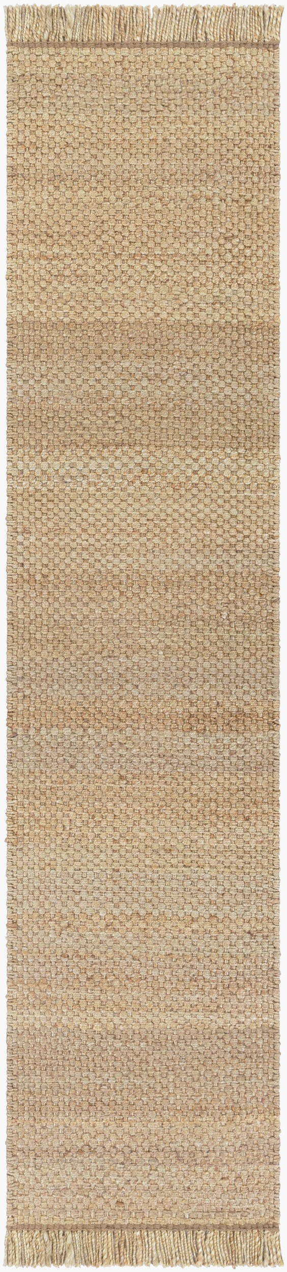 Surya Tropica Handmade 2' X 3' Jute Rug - Cottage Style With Eye-catching Fringe For Organic Home Decor Brown Jute Awap5003-2310