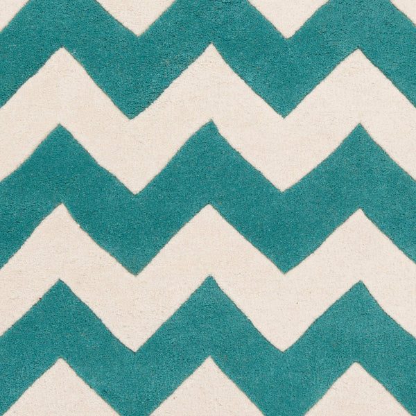 Surya Transit Awat-2036 8' X 8' Hand-tufted Wool Rug - Modern Decor With Medium Pile, Spot Clean Only Teal Wool Awat2042-8rd