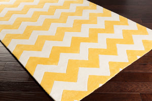 Surya Transit Awat-2036 8' X 8' Hand-tufted Wool Rug - Modern Decor With Medium Pile, Spot Clean Only Mustard Wool Awat2043-8rd