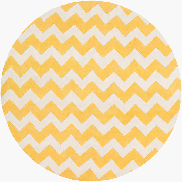 Surya Transit Awat-2036 8' X 8' Hand-tufted Wool Rug - Modern Decor With Medium Pile, Spot Clean Only Mustard Wool Awat2043-8rd