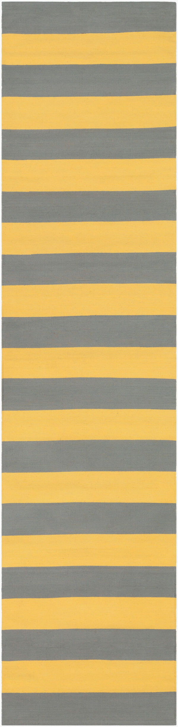 Surya City Park Awcp-3061 2'6" X 10' Handmade Cotton Rug - Modern Decor, Durable, No Pile, Spot Clean Only! Mustard Cotton Awcp3061-2612