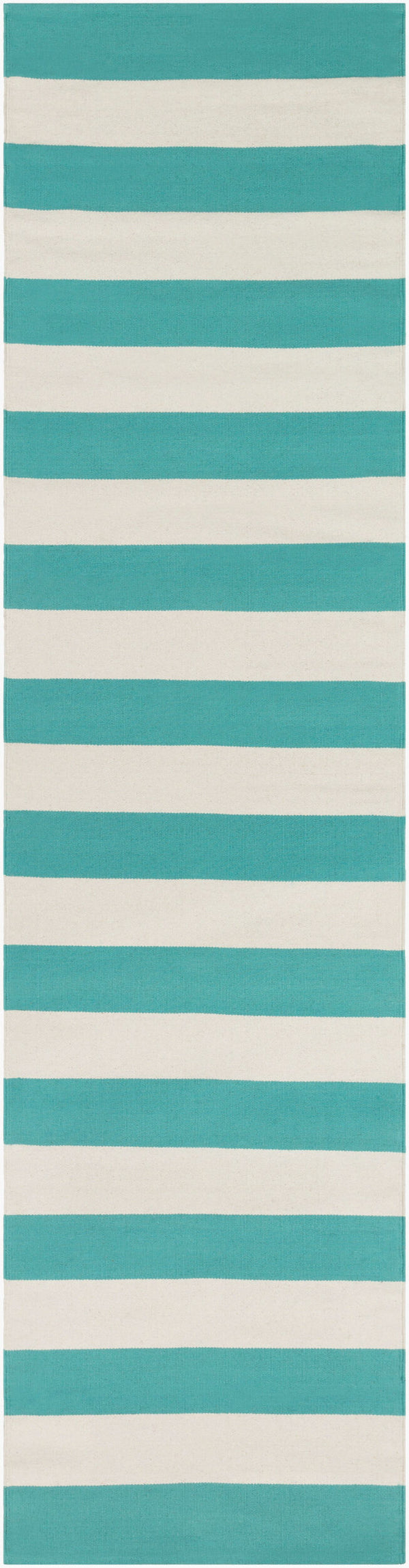 Surya City Park Awcp-3061 2'6" X 10' Handmade Cotton Rug - Modern Decor, Durable, No Pile, Spot Clean Only! Aqua Cotton Awcp3067-2612