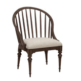 Revival Row Spindle Back Armchair Brown with Chimney Smoke Finish P348275 Pulaski Furniture