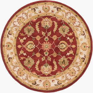 Surya Oxford Hand Tufted Wool Area Rug Traditional Pattern for Entryways and Cozy Spaces AWDE2007-36RD