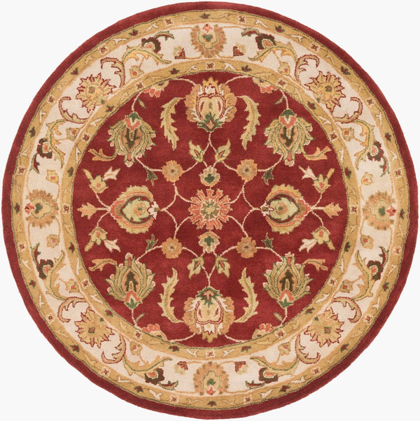 Surya Oxford Hand Tufted Wool Area Rug Traditional Pattern for Entryways and Cozy Spaces AWDE2007-36RD