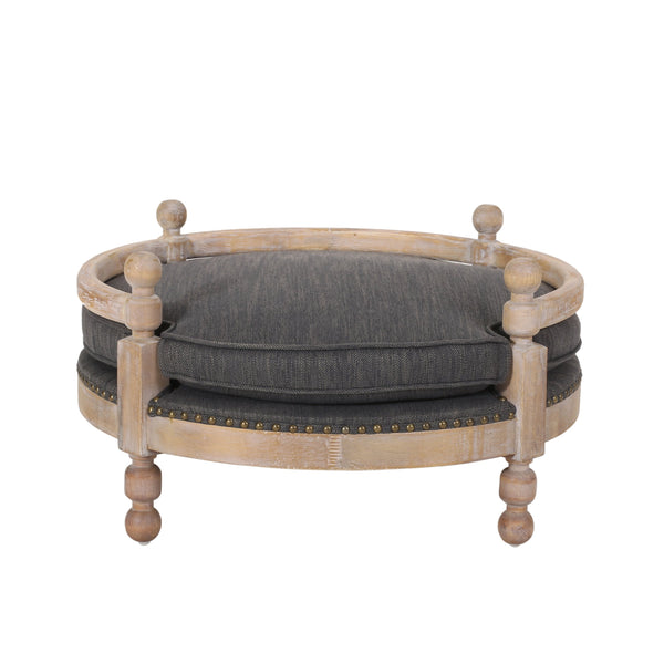 English Elm Pet Bed Nailhead Trim Plush Polyester Upholstered Contemporary Furniture Grade 72914.00CHAR