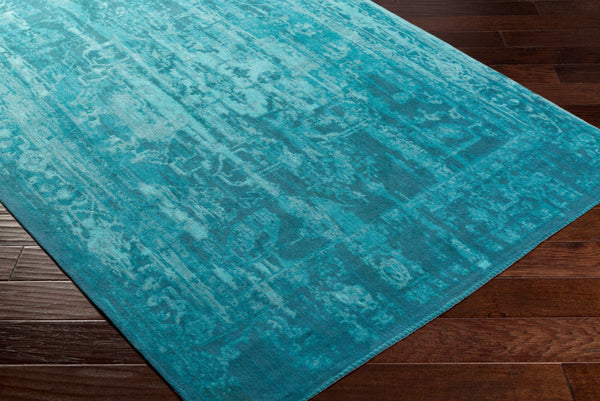 Surya Elegant Awet-3073 6' X 6' Handmade Rug - Timeless Design, Durable Comfort, Perfect For Any Space Aqua Cotton,Polyester Awet3073-6rd