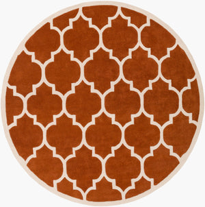 Surya Transit Awhe-2014 2'3" X 8' Hand-tufted Wool Rug - Modern Decor, Medium Pile, Affordable Luxury Burnt Orange Wool Awhe2015-8rd