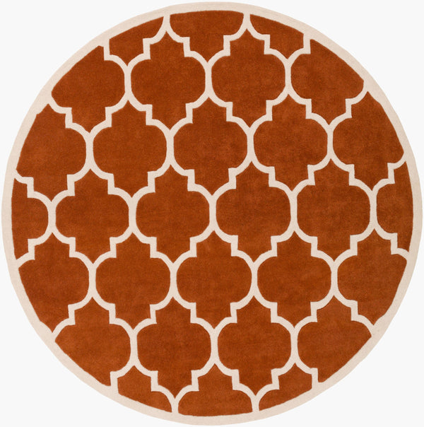 Surya Transit Awhe-2014 2'3" X 8' Hand-tufted Wool Rug - Modern Decor, Medium Pile, Affordable Luxury Burnt Orange Wool Awhe2015-8rd