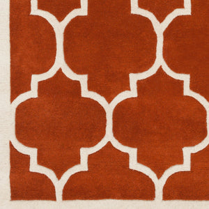 Surya Transit Awhe-2014 2'3" X 8' Hand-tufted Wool Rug - Modern Decor, Medium Pile, Affordable Luxury Burnt Orange Wool Awhe2015-8rd