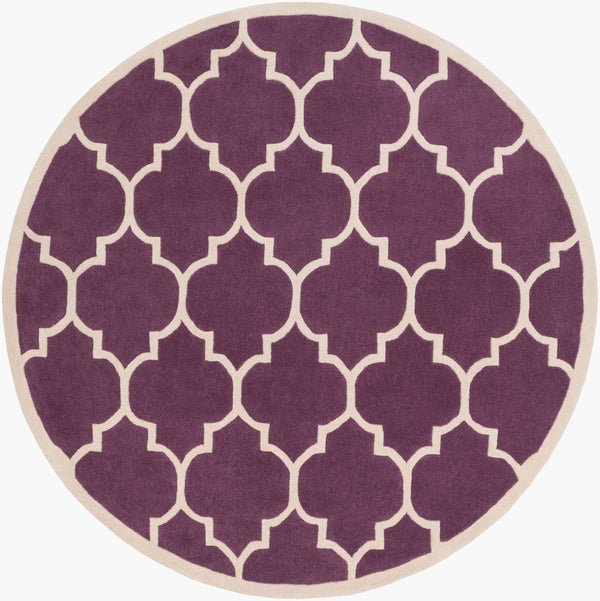 Surya Transit Awhe-2014 2'3" X 8' Hand-tufted Wool Rug - Modern Decor, Medium Pile, Affordable Luxury Plum Wool Awhe2016-6rd