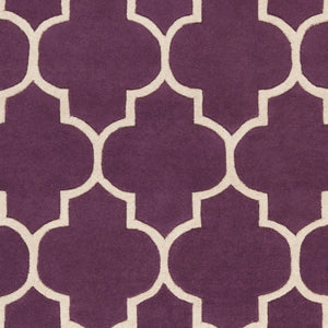 Surya Transit Awhe-2014 2'3" X 8' Hand-tufted Wool Rug - Modern Decor, Medium Pile, Affordable Luxury Plum Wool Awhe2016-8rd