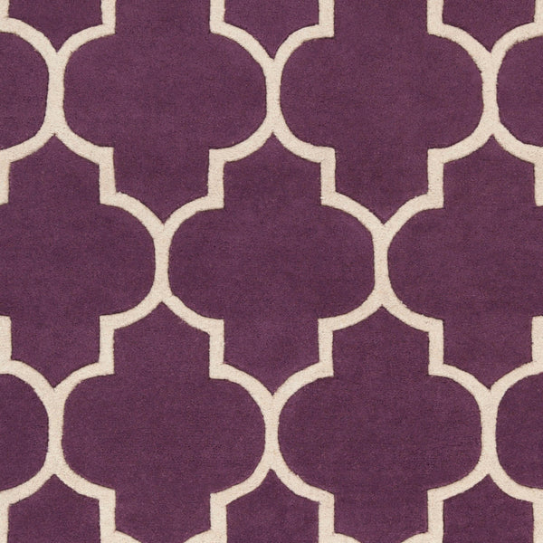 Surya Transit Awhe-2014 2'3" X 8' Hand-tufted Wool Rug - Modern Decor, Medium Pile, Affordable Luxury Plum Wool Awhe2016-8rd