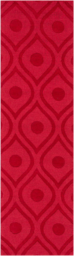 Surya Central Park Awhp-4000 Handmade 2'3" X 12' Wool Rug - Modern Decor With Timeless Elegance & Quality Red Wool Awhp4001-238