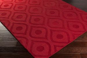 Surya Central Park Awhp-4000 Handmade 2'3" X 12' Wool Rug - Modern Decor With Timeless Elegance & Quality Red Wool Awhp4001-238