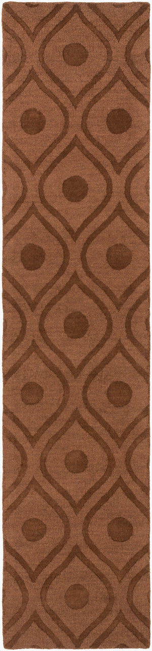 Surya Central Park Awhp-4000 Handmade 2'3" X 12' Wool Rug - Modern Decor With Timeless Elegance & Quality Dark Brown Wool Awhp4002-2314