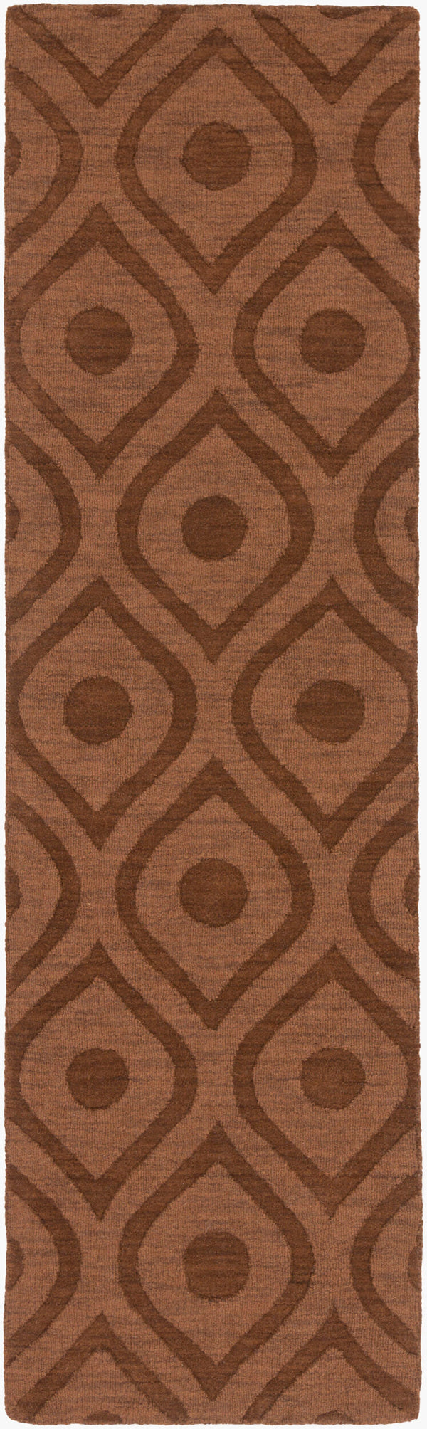Surya Central Park Awhp-4000 Handmade 2'3" X 12' Wool Rug - Modern Decor With Timeless Elegance & Quality Dark Brown Wool Awhp4002-238