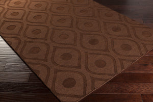 Surya Central Park Awhp-4000 Handmade 2'3" X 12' Wool Rug - Modern Decor With Timeless Elegance & Quality Dark Brown Wool Awhp4002-79rd