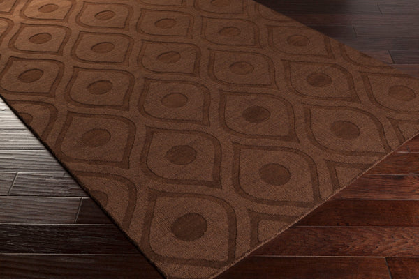 Surya Central Park Awhp-4000 Handmade 2'3" X 12' Wool Rug - Modern Decor With Timeless Elegance & Quality Dark Brown Wool Awhp4002-79rd