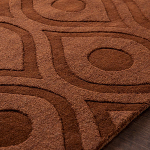 Surya Central Park Awhp-4000 Handmade 2'3" X 12' Wool Rug - Modern Decor With Timeless Elegance & Quality Dark Brown Wool Awhp4002-79rd