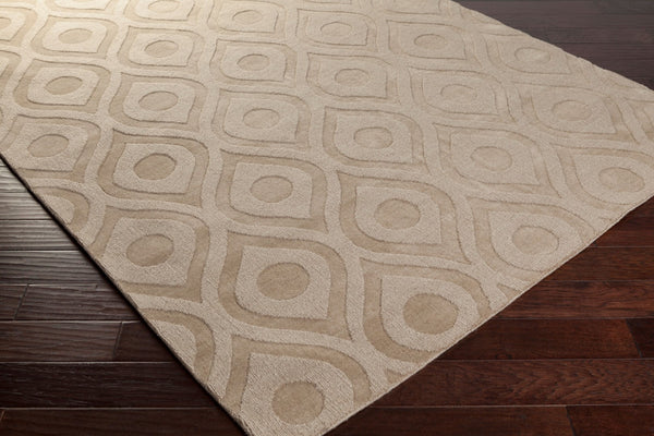 Surya Central Park Awhp-4000 Handmade 2'3" X 12' Wool Rug - Modern Decor With Timeless Elegance & Quality Tan Wool Awhp4003-2314