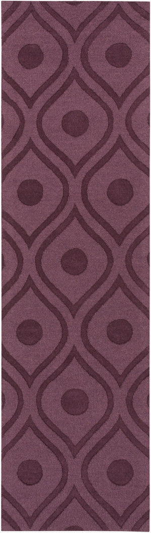 Surya Central Park Awhp-4000 Handmade 2'3" X 12' Wool Rug - Modern Decor With Timeless Elegance & Quality Dark Plum Wool Awhp4006-2312