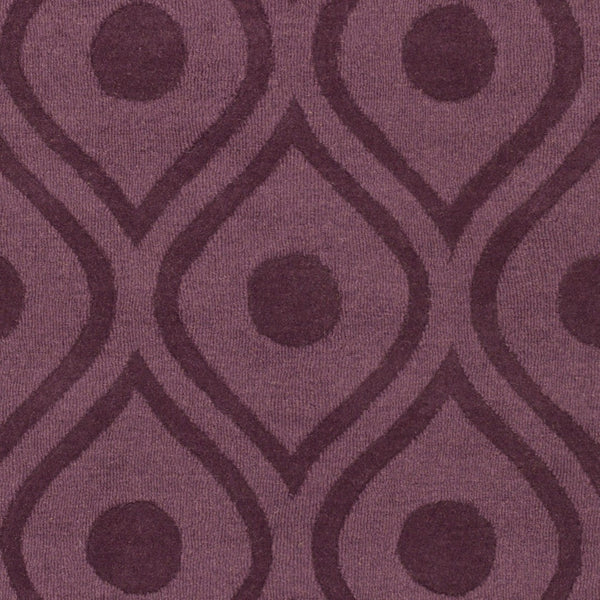 Surya Central Park Awhp-4000 Handmade 2'3" X 12' Wool Rug - Modern Decor With Timeless Elegance & Quality Dark Plum Wool Awhp4006-2312